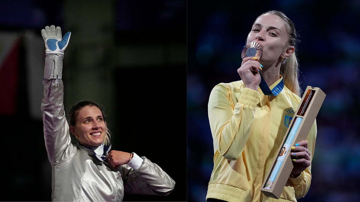 Fencer Olga Kharlan Dedicates Paris Olympics Bronze Medal To 'All Athletes Killed By Russia' - | Phoro: AP 